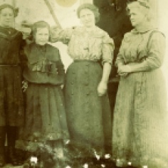 Jean Inglis, second from the right. Circa 1910